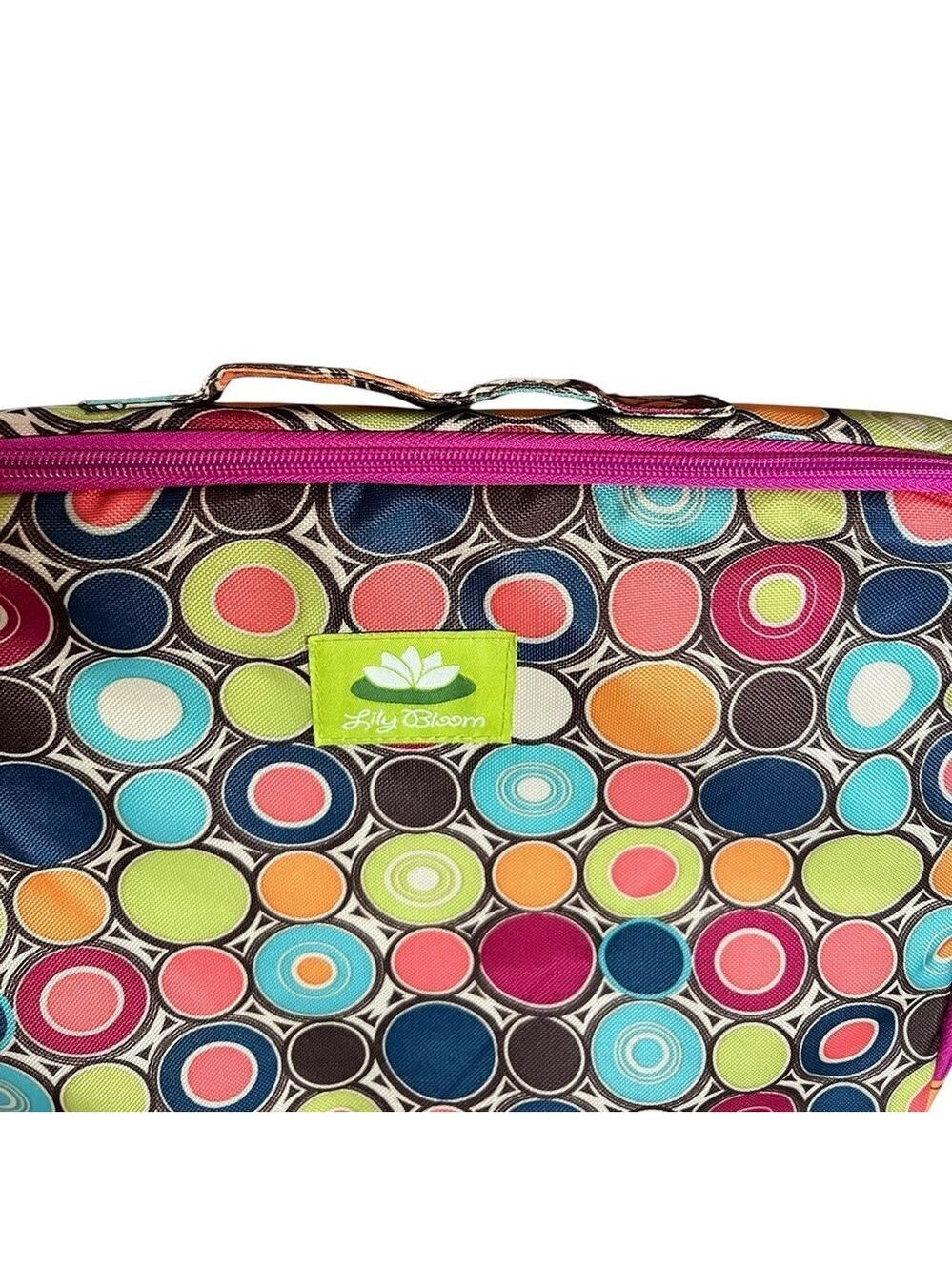 Lily Bloom Laptop Travel Bag Multicolor Circle - Picture 4 of 5